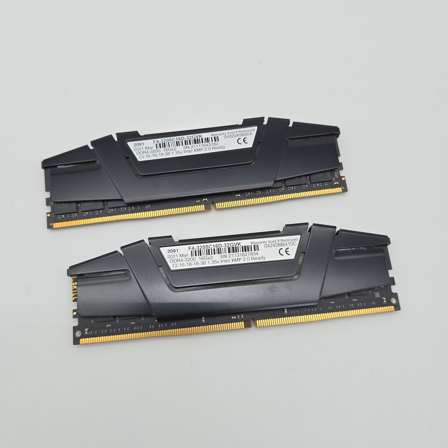 G.Skill Ripjaws V 32GB DDR4, 3200MHz, CL16-18-18-38, Desktop Gaming Memory RAM (2x16GB)