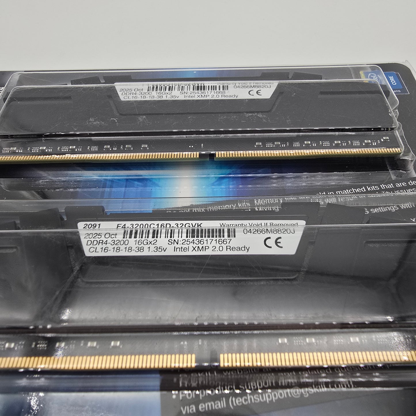 G.Skill Ripjaws V 32GB DDR4, 3200MHz, CL16, Desktop Gaming Memory RAM (2x16GB)