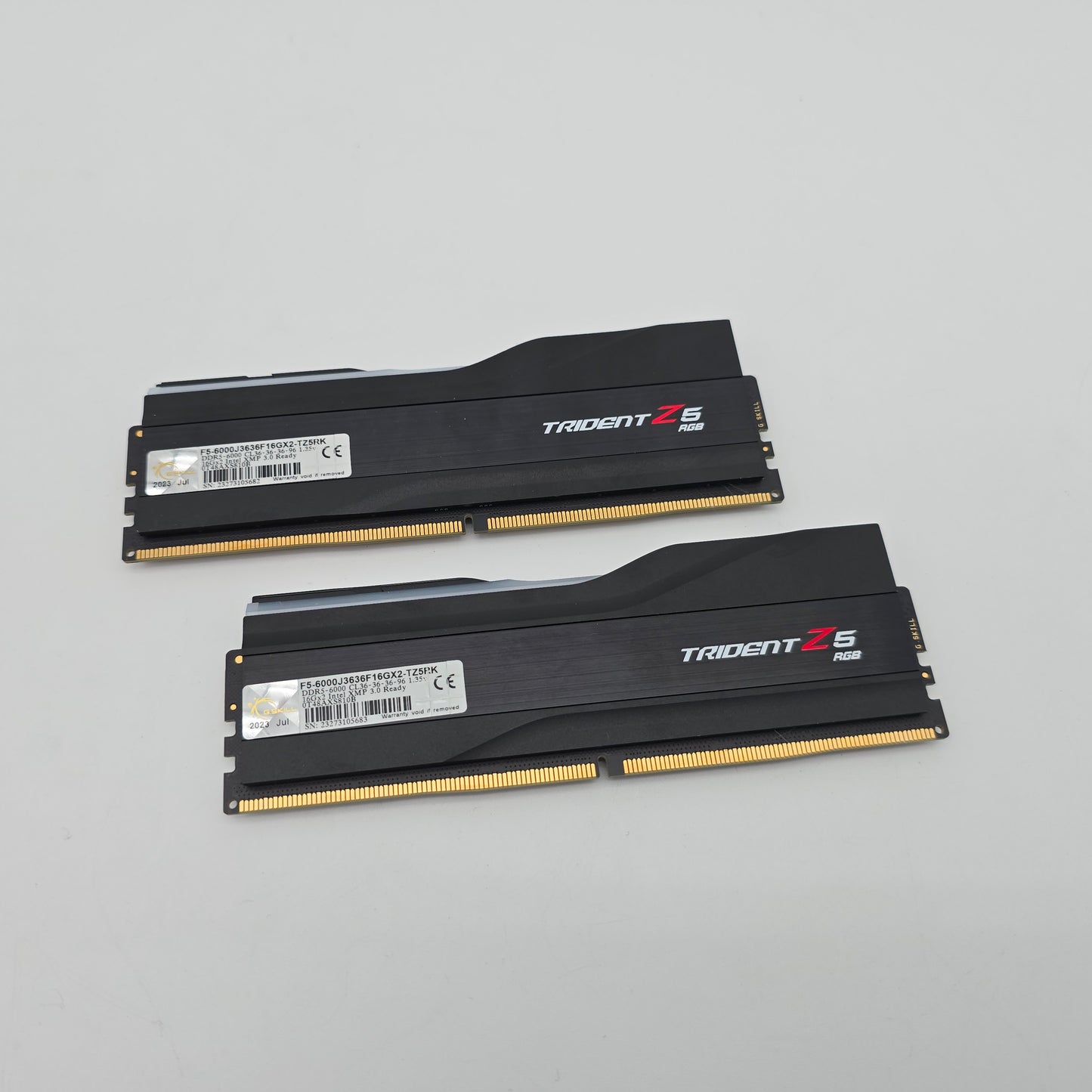 G.Skill Trident Z5 RGB 32GB DDR5, 6000MHz, CL36 Desktop Gaming Memory RAM (2x16GB)