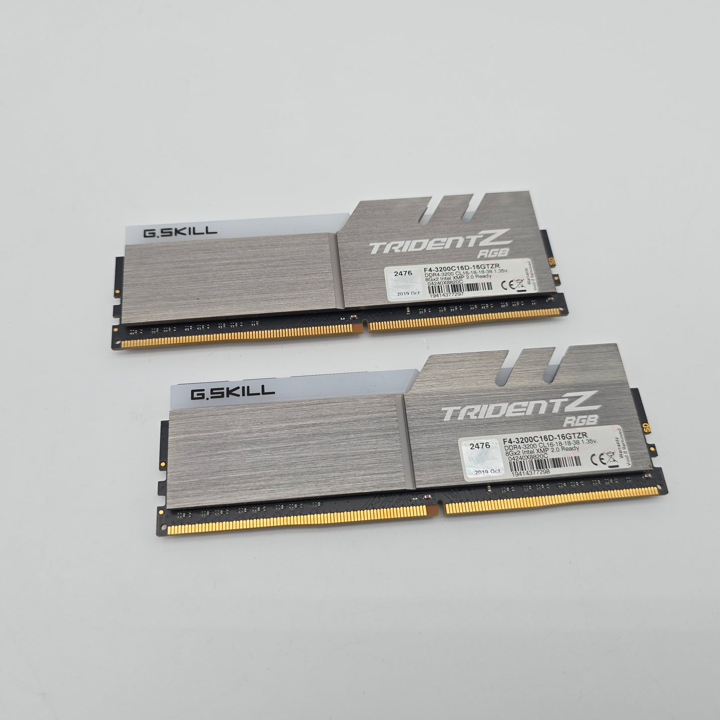 G.Skill Trident Z RGB 16GB DDR4, 3200MHz, CL16, Desktop Gaming Memory RAM (2x8GB)