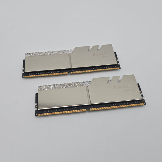 G.Skill Trident Z Royal 16GB DDR4, 3200MHz, CL16, Desktop Gaming Memory RAM (2x8GB)