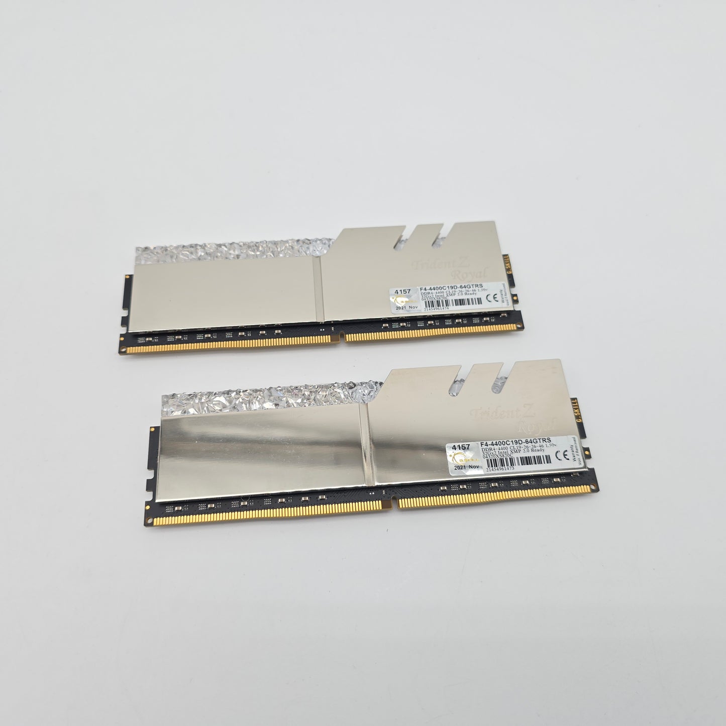 G.Skill Trident Z Royal 64GB DDR4, 4400MHz, CL19, Desktop Gaming Memory RAM (2x32GB)
