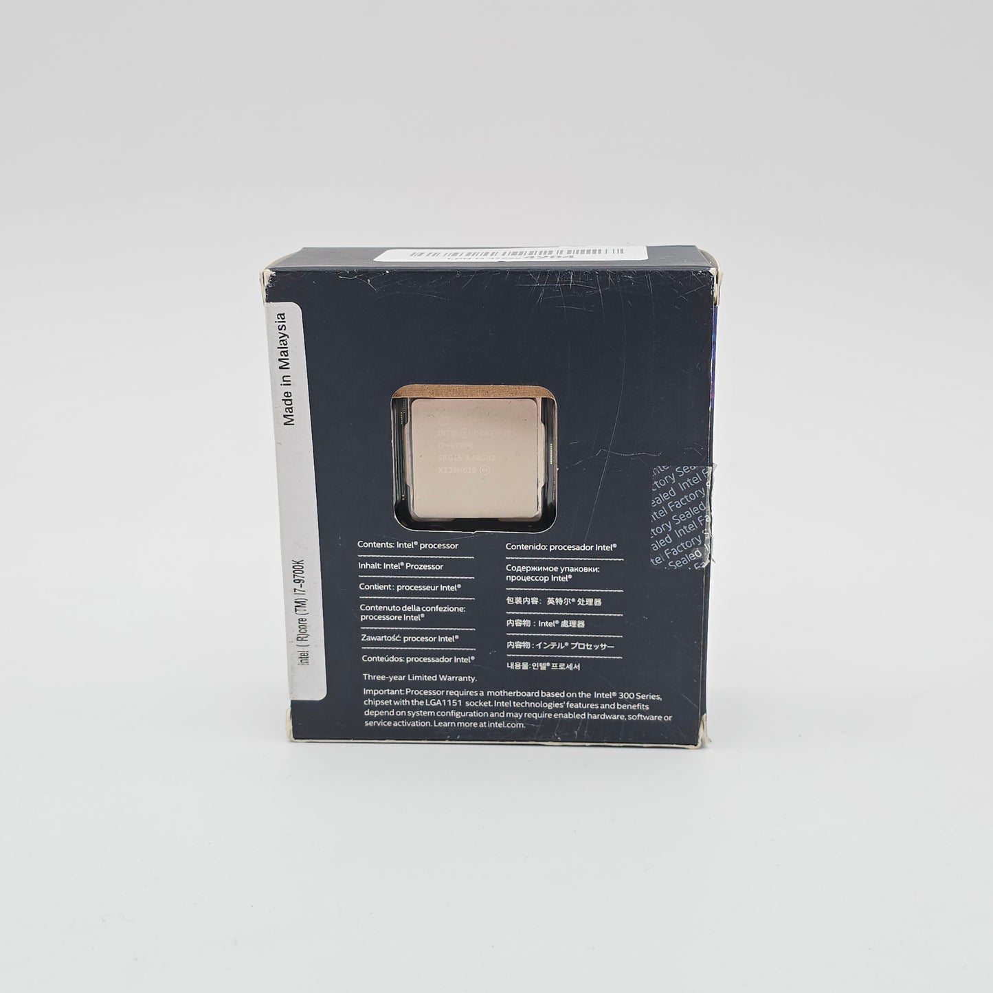 Intel Core i7-9700K, Socket LGA 1151, Desktop Gaming Processor CPU