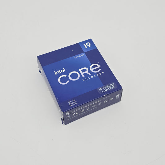 Intel Core i9 processor packaging on a white background