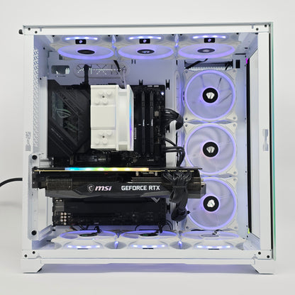 RTX 3080, Intel i5-12600KF, 64GB DDR5, Custom White RGB Gaming PC