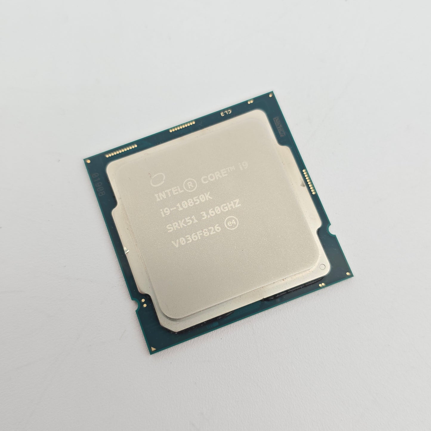 Computer processor on a light gray background