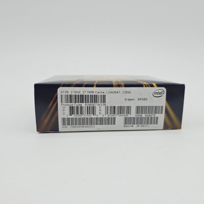 Intel Xeon Gold 6138, LGA 3647, Server Workstation Processor CPU