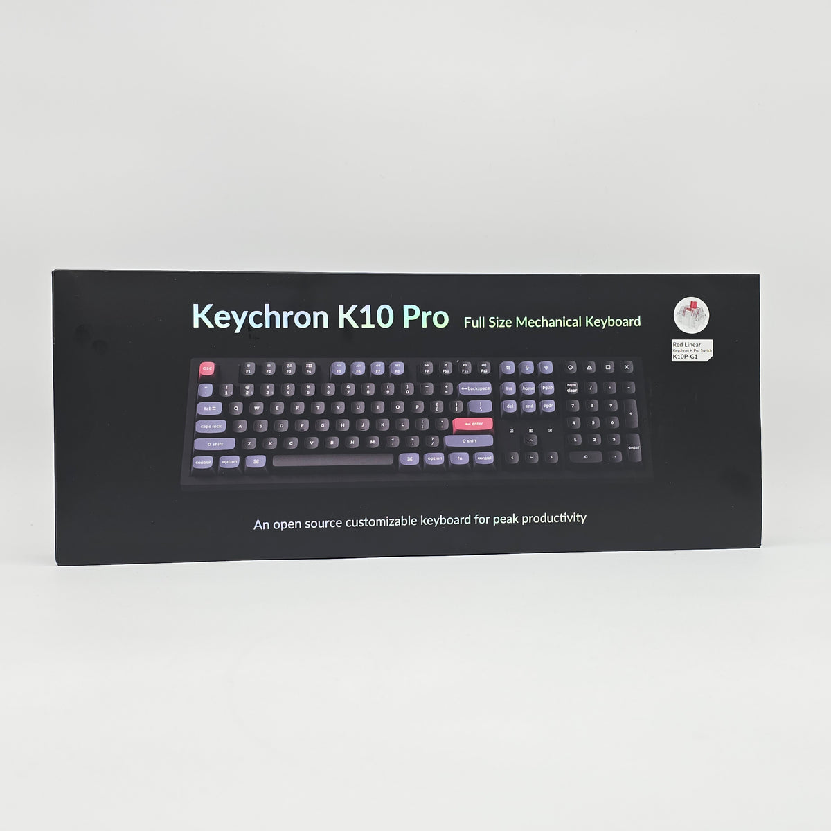 Keychron K10 Pro Mechanical Gaming Keyboard w/ Red Linear Switches, Fu ...