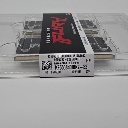 Kingston Fury Impact 32GB DDR5 RAM, 2x16GB, 5600MHz, SODIMM Laptop Memory RAM