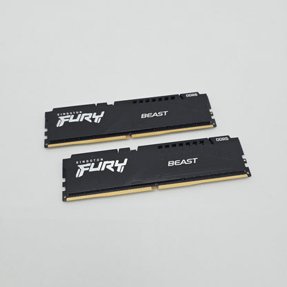 Kingston Fury Beast 128GB DDR5, 5600MHz, CL36, Desktop Gaming Memory RAM (2x64GB)