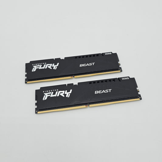 Kingston Fury Beast 128GB DDR5, 5600MHz, CL36, Desktop Gaming Memory RAM (2x64GB)