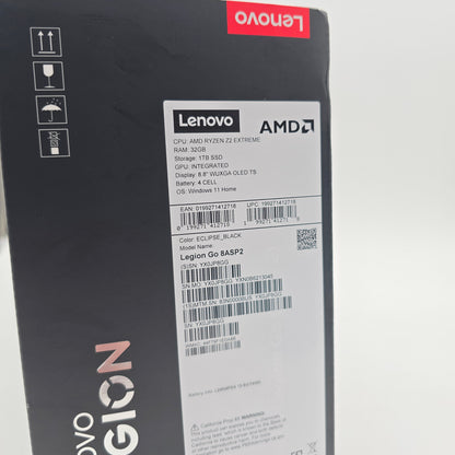 Lenovo Legion Go 2, Ryzen Z2 Extreme, 32GB DDR5, 1TB NVMe SSD, 8.8" 144Hz 1200p OLED, Windows Gaming Handheld Console