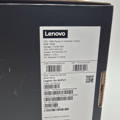 Lenovo Legion Go 512GB, 8.8" 144Hz Handheld Touchscreen Portable Gaming PC