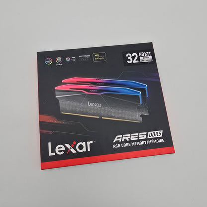 Lexar Ares DDR5 RGB 32GB, 6400MHz, CL30 Gaming Desktop Memory RAM (2x16GB)