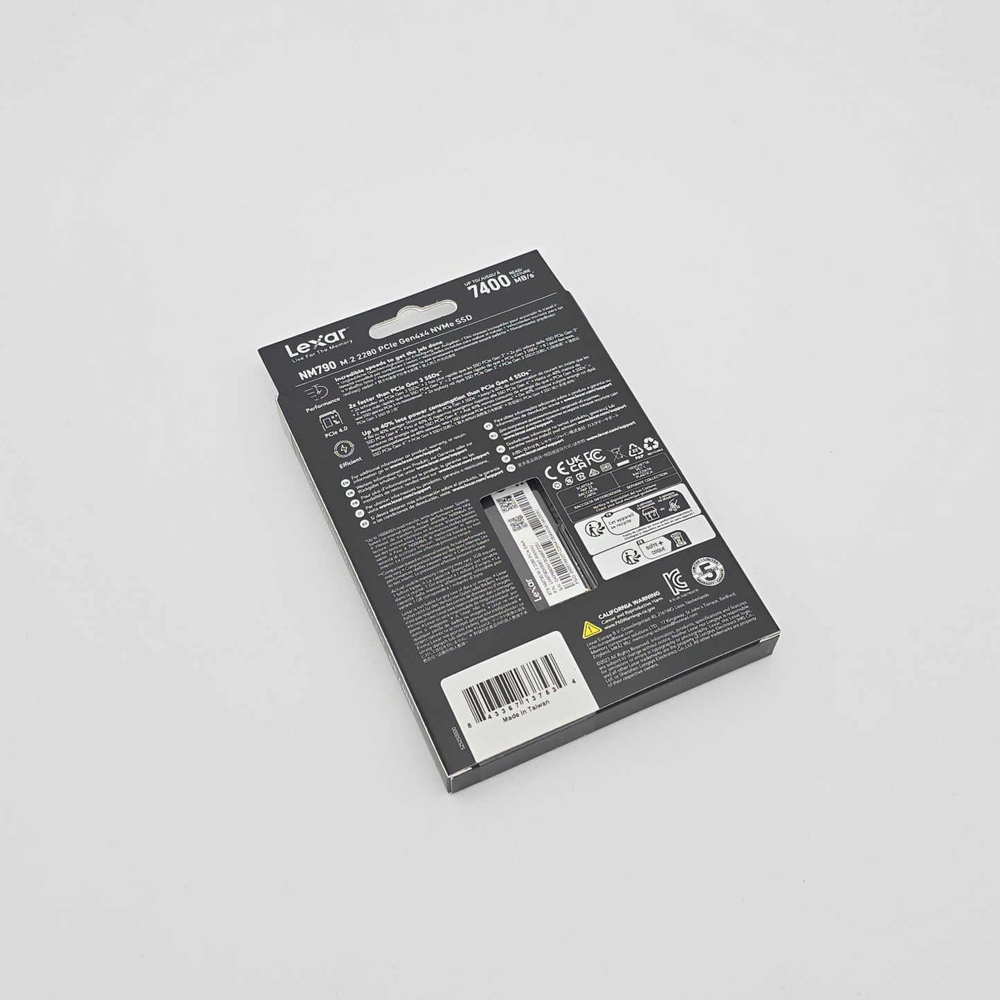 Lexar NM790 8TB NVMe SSD, PCIe Gen4 NVMe M.2 2280 Internal Solid State Drive, 7400MB/s