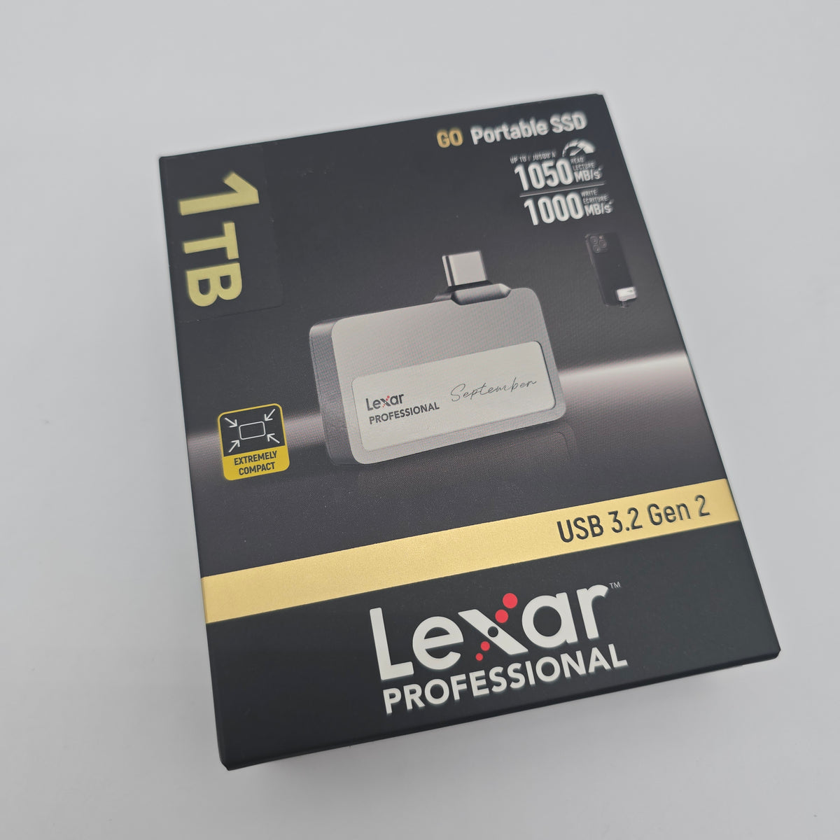 Lexar Professional Go 1TB USB 3.2 Gen 2 Portable SSD, External Storage