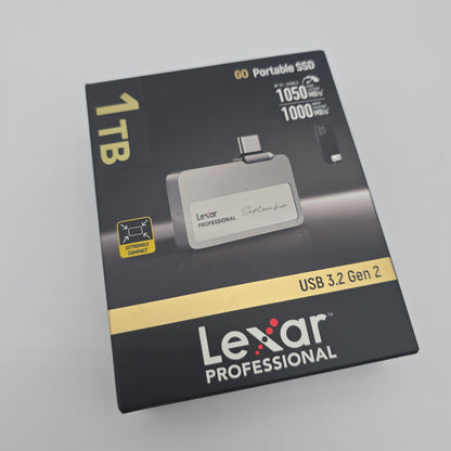 Lexar Professional Go 1TB USB 3.2 Gen 2 Portable SSD, External Storage