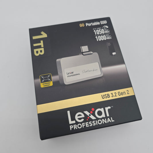 Lexar Professional Go 1TB USB 3.2 Gen 2 Portable SSD, External Storage