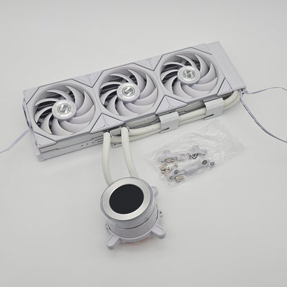 Lian Li Hydroshift II-C 360 White AIO Liquid Cooler with LCD Screen + 3 Lian Li TL Wireless Fans