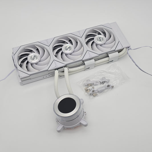 Lian Li Hydroshift II-C 360 White AIO Liquid Cooler with LCD Screen + 3 Lian Li TL Wireless Fans