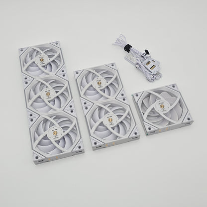 Lian Li TL Wireless 120mm White RGB Fans, 6-Pack, Controller and Cables Included