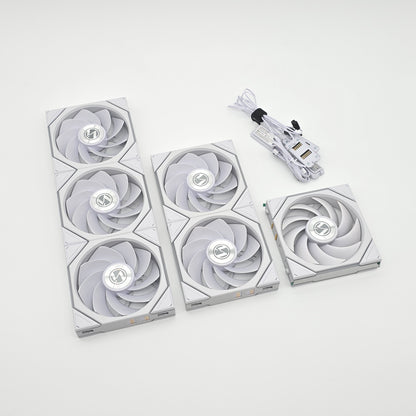 Lian Li TL Wireless 120mm White RGB Fans, 6-Pack, Controller and Cables Included