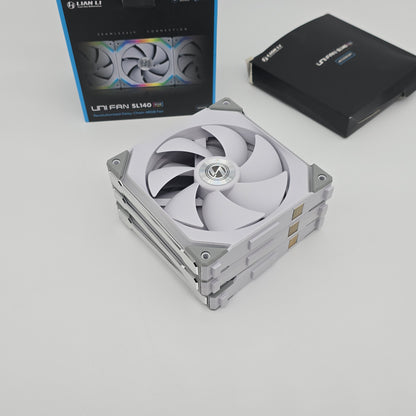 Lian Li Uni Fan SL 140 White RGB 3-Pack, SL140 Triple Pack