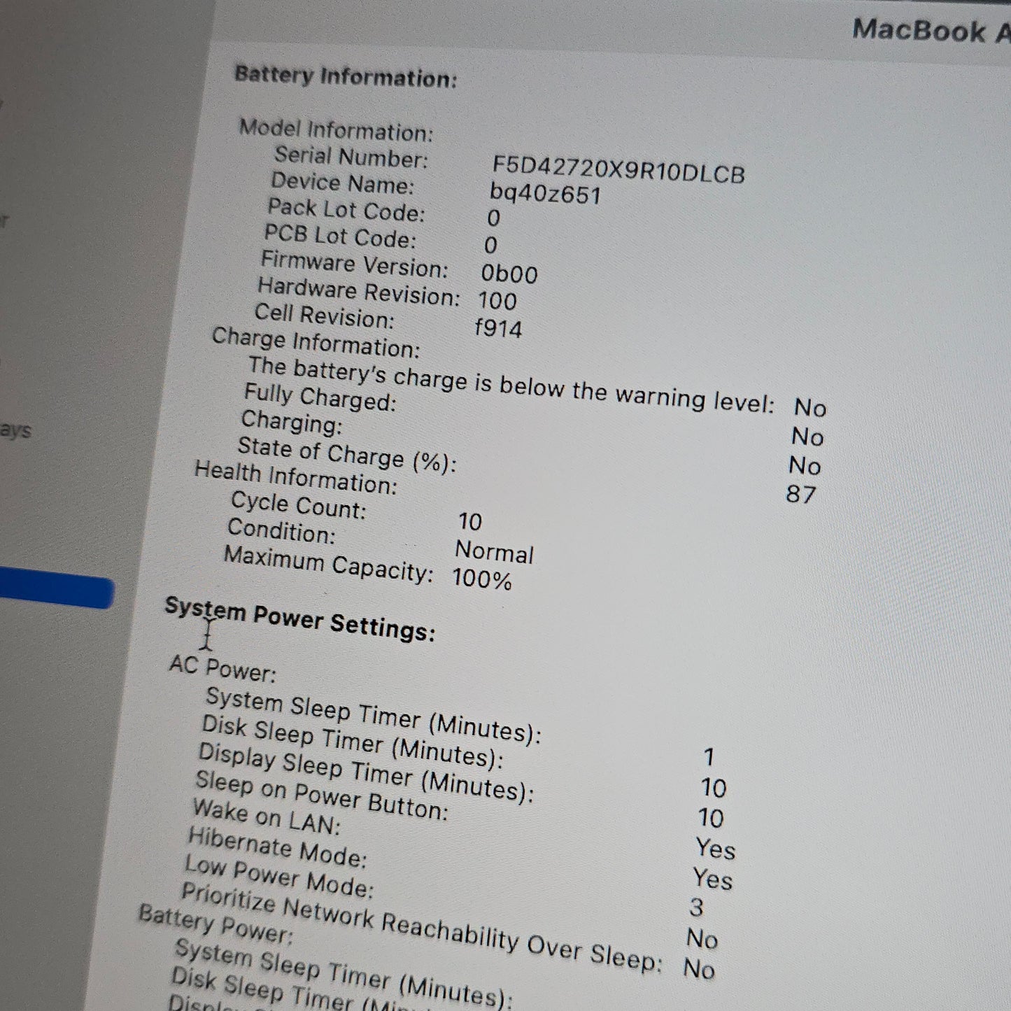 Macbook Air M2 13-Inch Apple Laptop, 256GB SSD, 8GB RAM, Midnight Blue, 10 Cycles