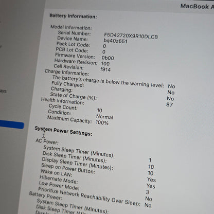 Macbook Air M2 13-Inch Apple Laptop, 256GB SSD, 8GB RAM, Midnight Blue, 10 Cycles