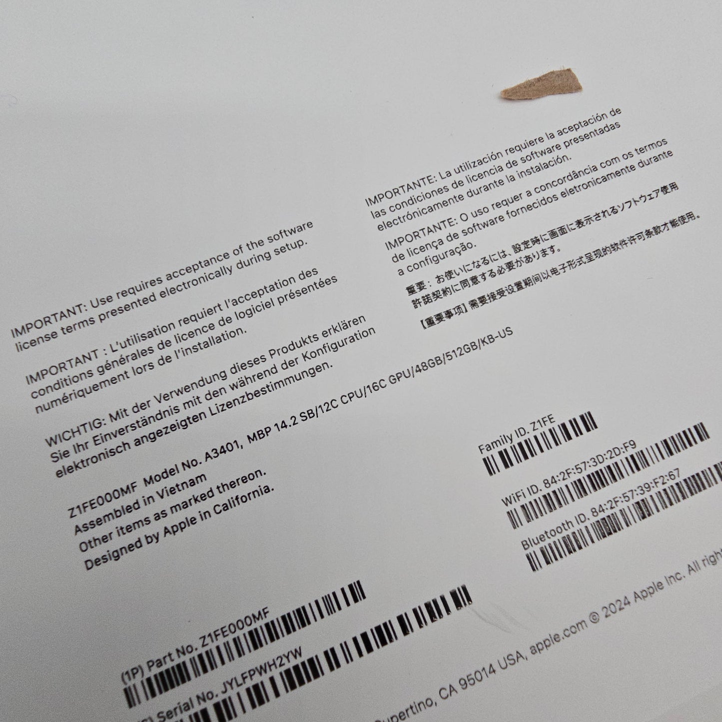 Apple Macbook Pro 14-inch M4 Pro, 48GB RAM, 512GB SSD, TouchID, Like New Laptop, Space Black