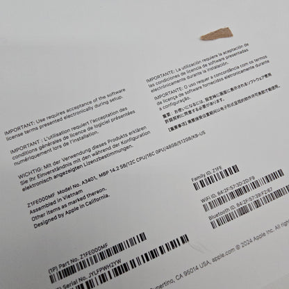 Apple Macbook Pro 14-inch M4 Pro, 48GB RAM, 512GB SSD, TouchID, Like New Laptop, Space Black