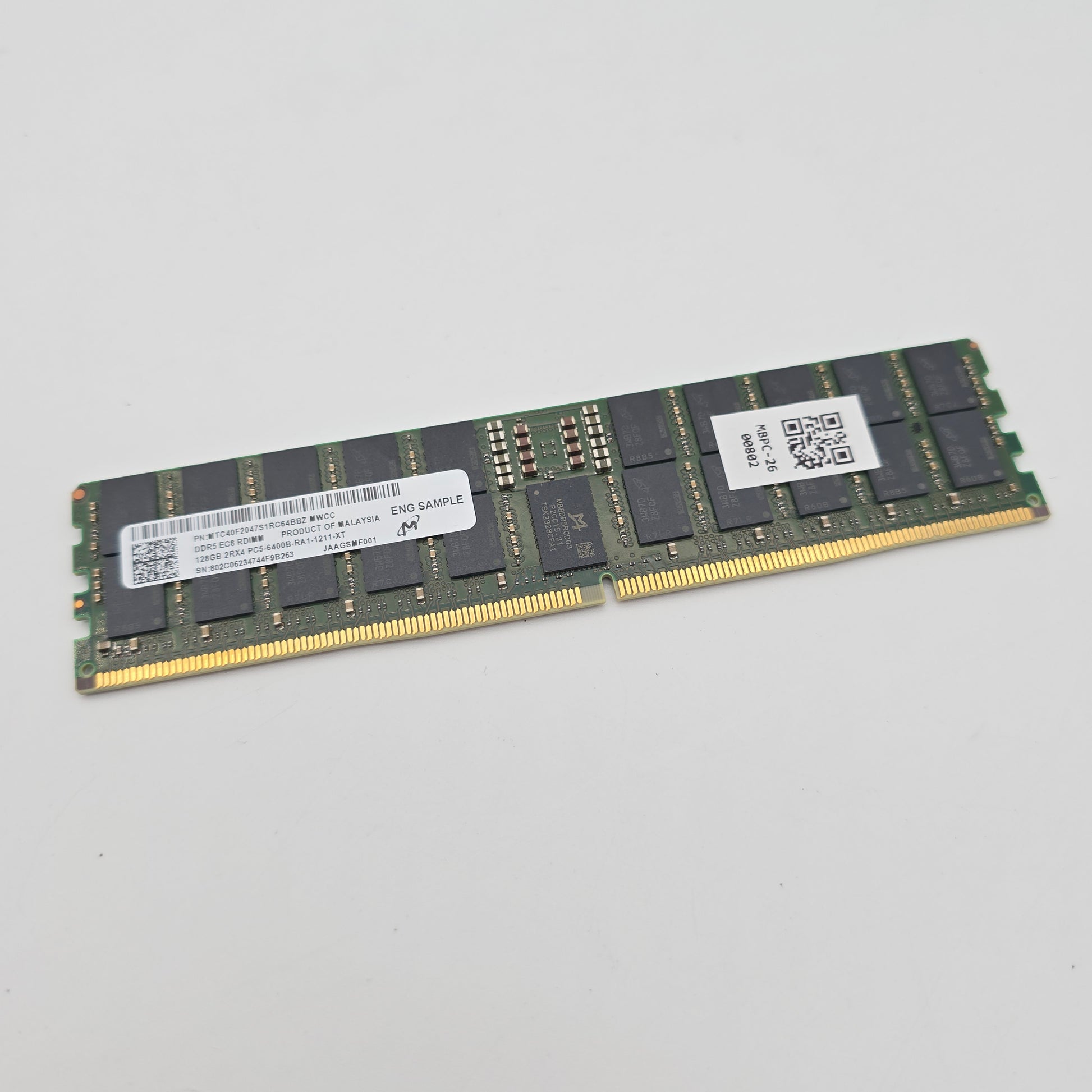 Micron 128GB Engineering Sample DDR5, 6400MHz, RDIMM Server Workstation Memory RAM