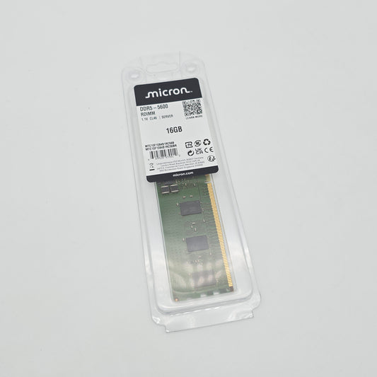 Micron 16GB DDR5, 5600MHz, RDIMM Server Workstation Memory RAM (1x16GB)