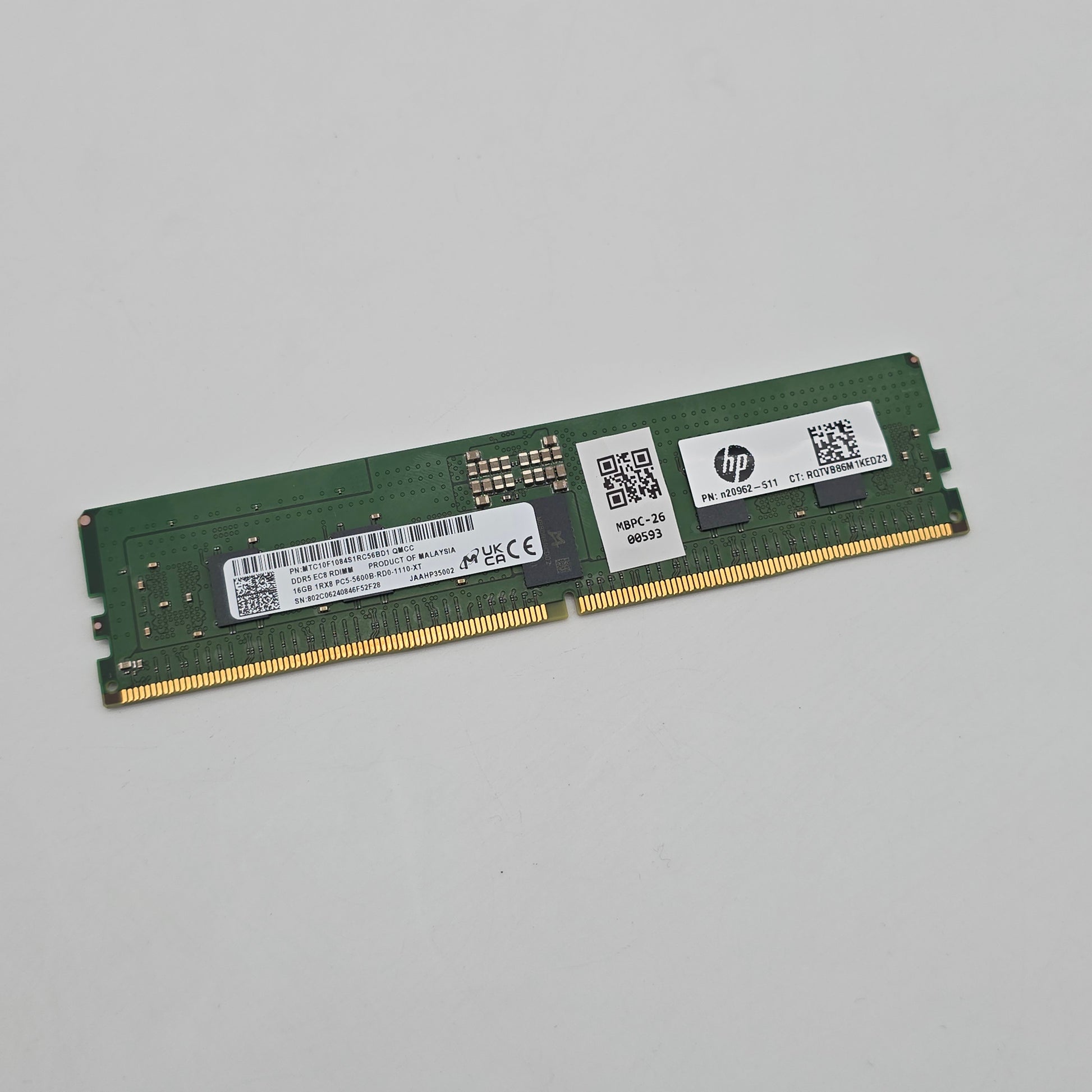 Micron 16GB DDR5, 5600MHz, Server Workstation Memory RAM