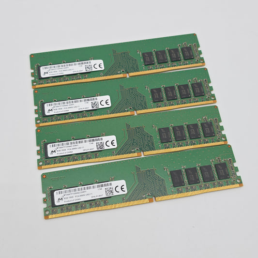 Micron 32GB DDR4, 2666MHz, RDIMM Server Workstation Memory RAM (4x8GB)