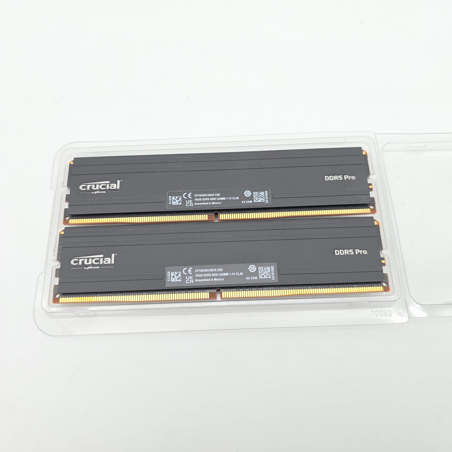 Micron Crucial 32GB DDR5, 5600MHz, CL46, Desktop Gaming Memory RAM (2x16GB)