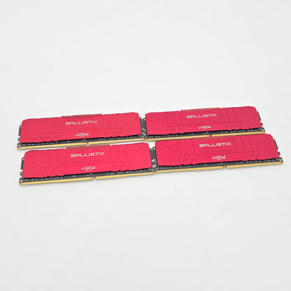 Micron Crucial Ballistix 32GB DDR4, 3000MHz, CL15-16-16-35, Desktop Gaming Memory RAM (4x8GB)