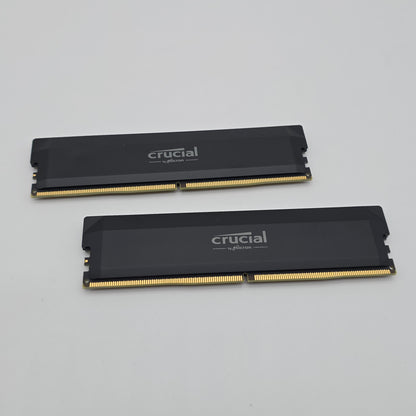 Micron Crucial DDR5 Pro 32GB DDR5, 6400MHz, CL38, Desktop Gaming Memory RAM (2x16GB)