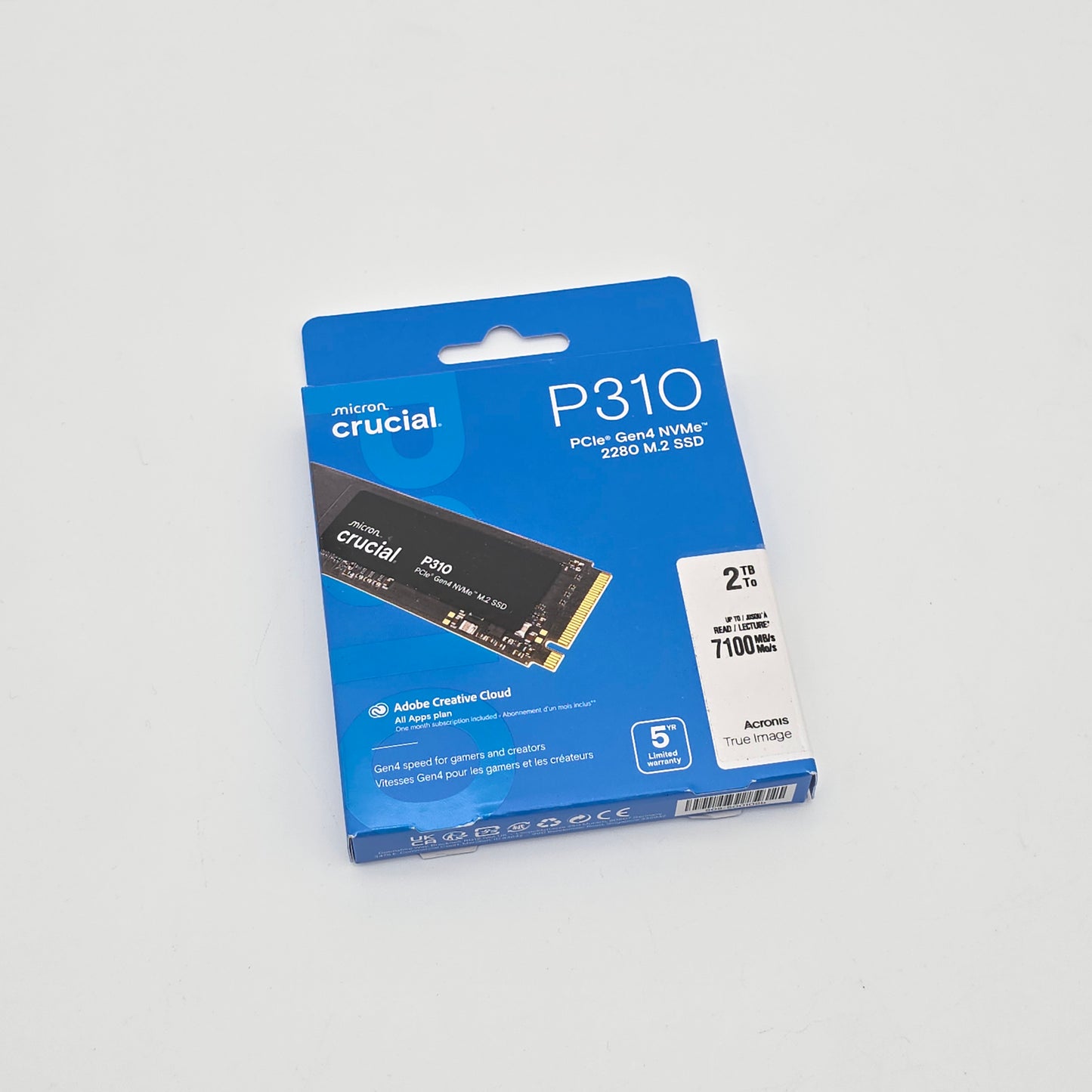 Micron Crucial P310 2TB, Up to 7100 MB/s, NVMe SSD Storage