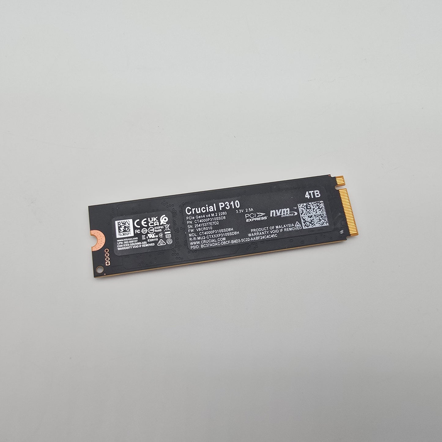 Micron Crucial P310 4TB, NVMe SSD Storage