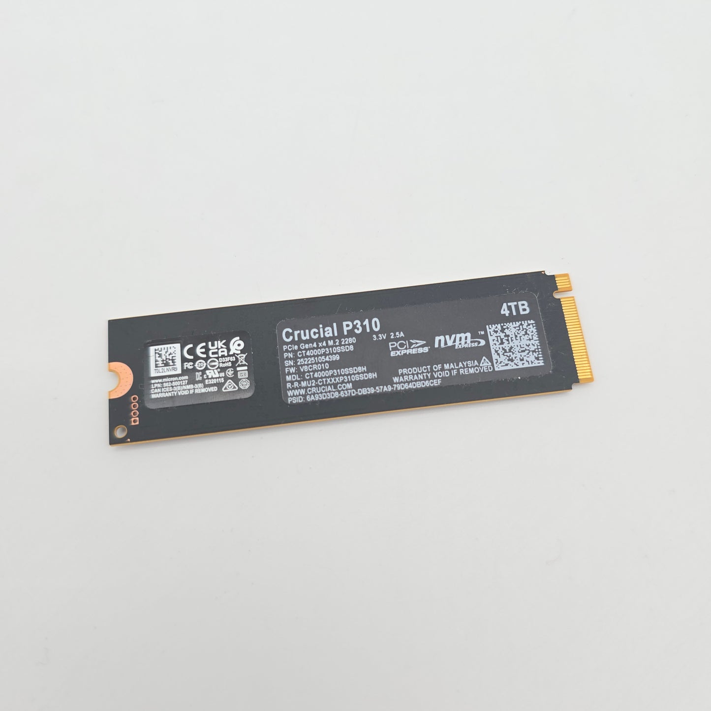Micron Crucial P310 4TB, M.2 NVMe SSD Storage