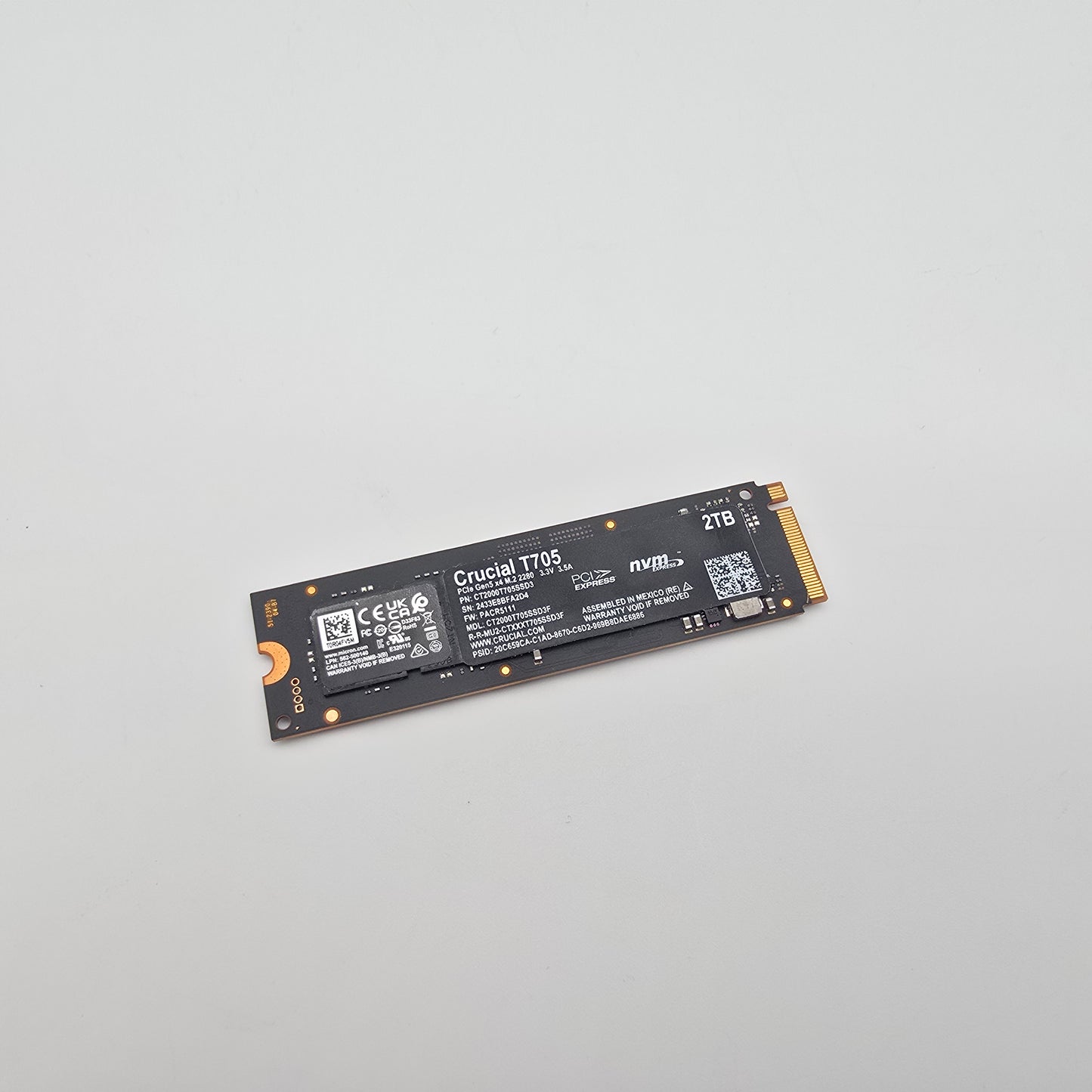 Micron Crucial T705 2TB, NVMe SSD Storage