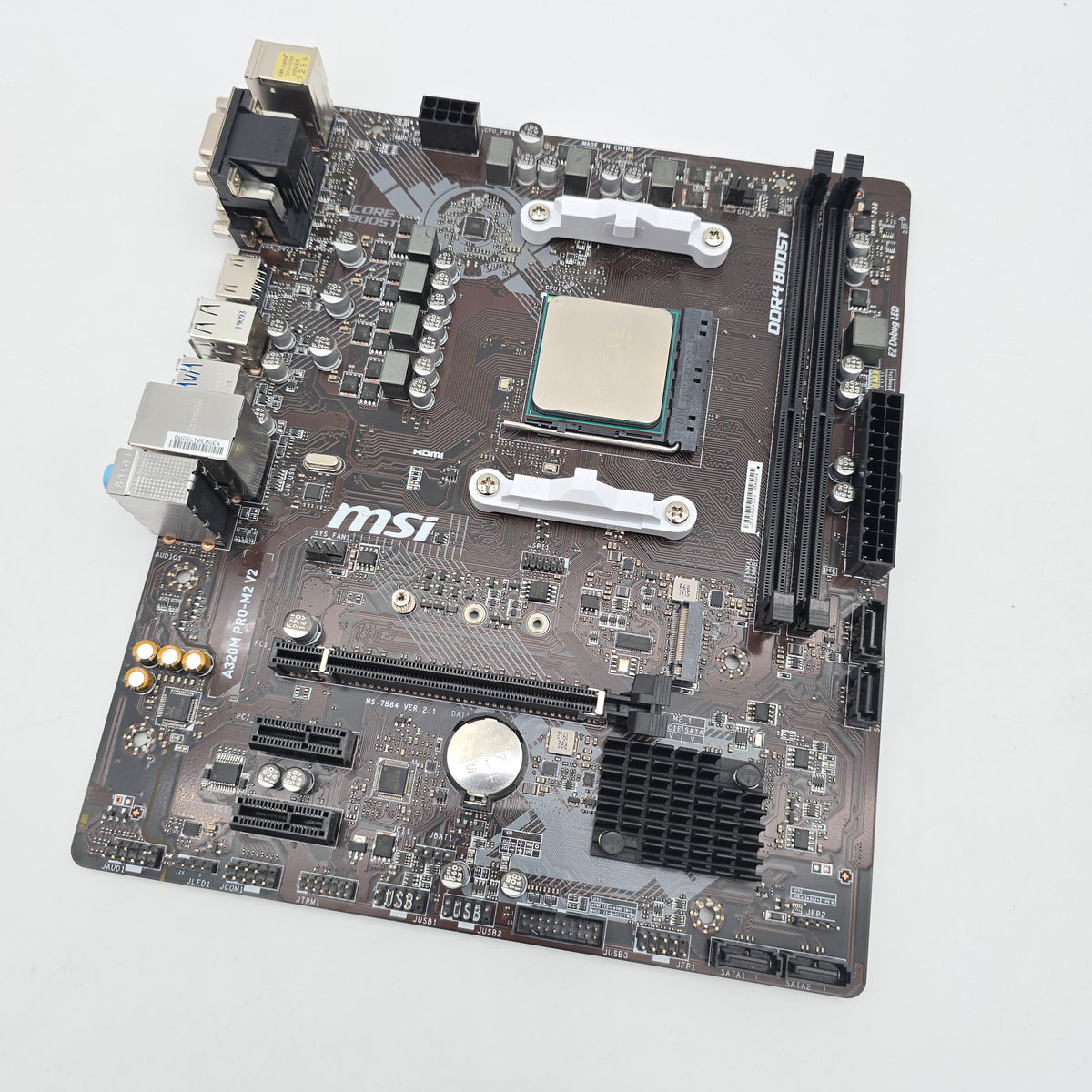 MSI A320M Pro-M2 V2 Gaming Motherboard, AMD Ryzen 3 2300X Processor CPU Combo