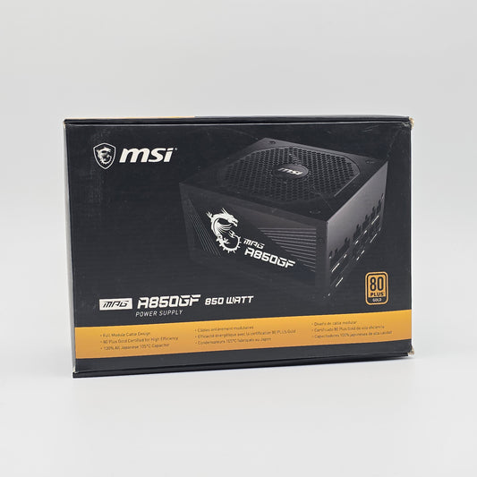 MSI A850GF 850W Power Supply for Desktop Gaming PC, 80+ Gold PSU
