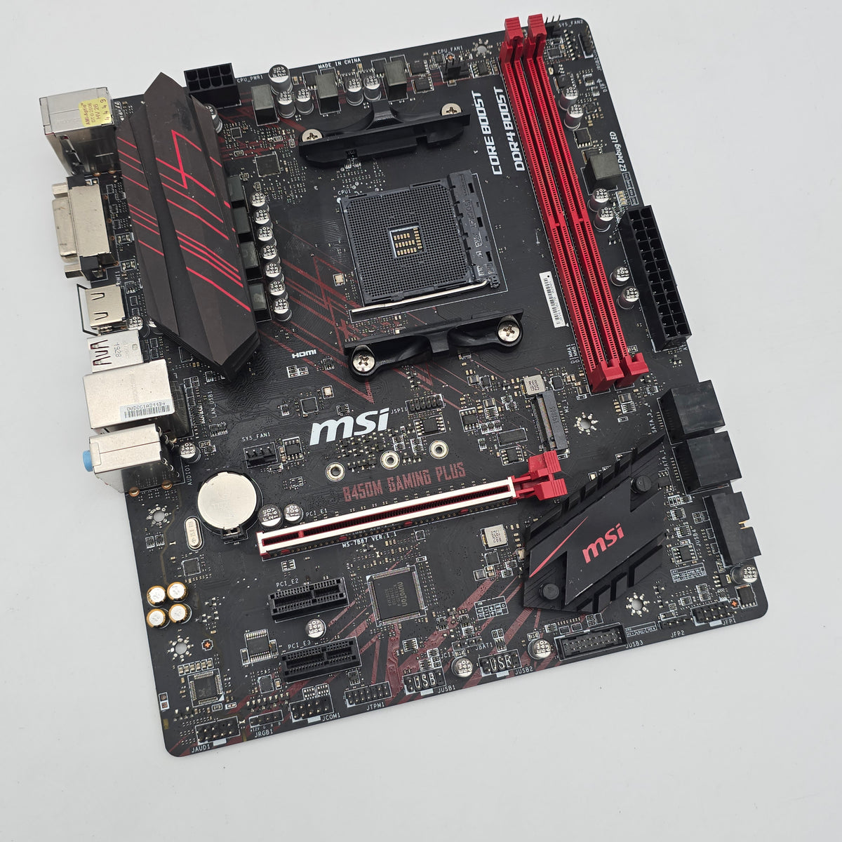 MSI B450M Gaming Plus, AMD Socket AM4, Micro-ATX Gaming Motherboard