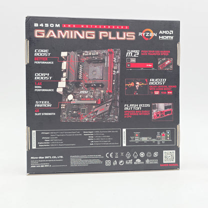 MSI B450M Gaming Plus, AMD Socket AM4, Micro-ATX Gaming Motherboard