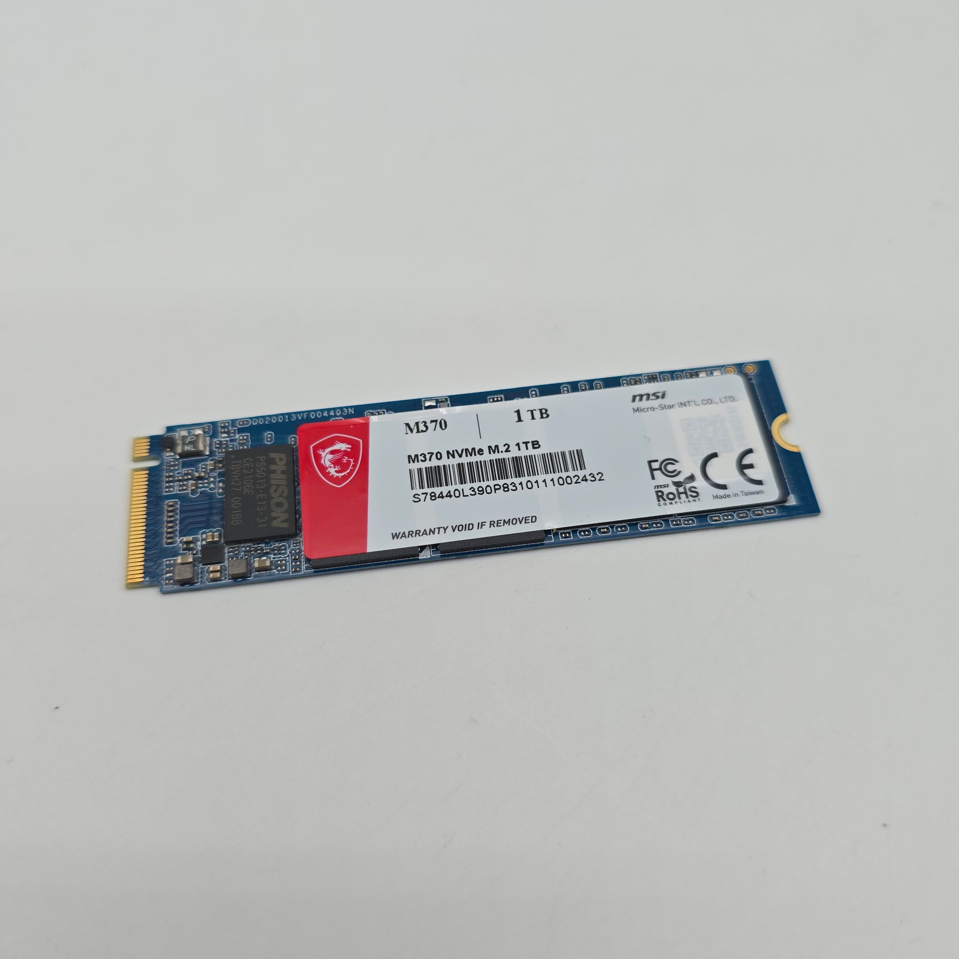MSI M370 1TB M.2 NVMe SSD, Internal Solid State Drive Storage