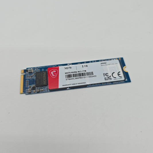 MSI M370 1TB M.2 NVMe SSD, Internal Solid State Drive Storage