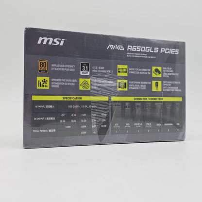 MSI MAG A650GLS PCIE5 650W 80+ Gold, Semi Modular Gaming Power Supply PSU