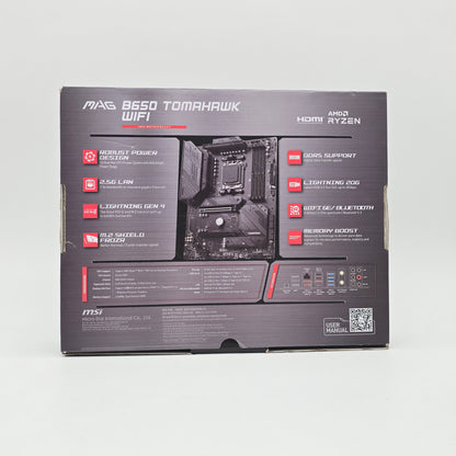 UNTESTED/FOR PARTS MSI MAG B650 Tomahawk WiFi, Socket AM5, ATX Desktop Gaming Motherboard